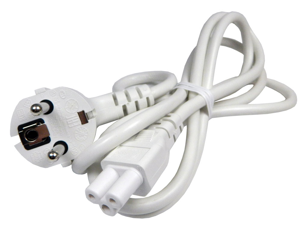 Kabel PC napájecí síťový 1,8m pro NOTEBOOKy a TV bílý
