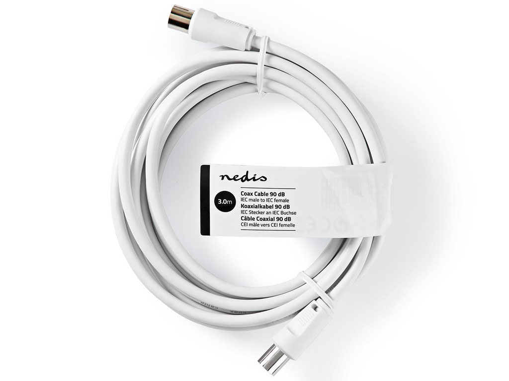 Kabel antenní - účastnická šňůra - 3m - bílý CSGT40000WT30