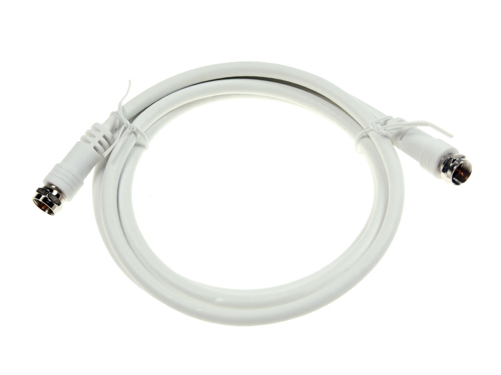 Kabel antenní - účastnická šňůra satelitní SAT- 2.5m - bílý