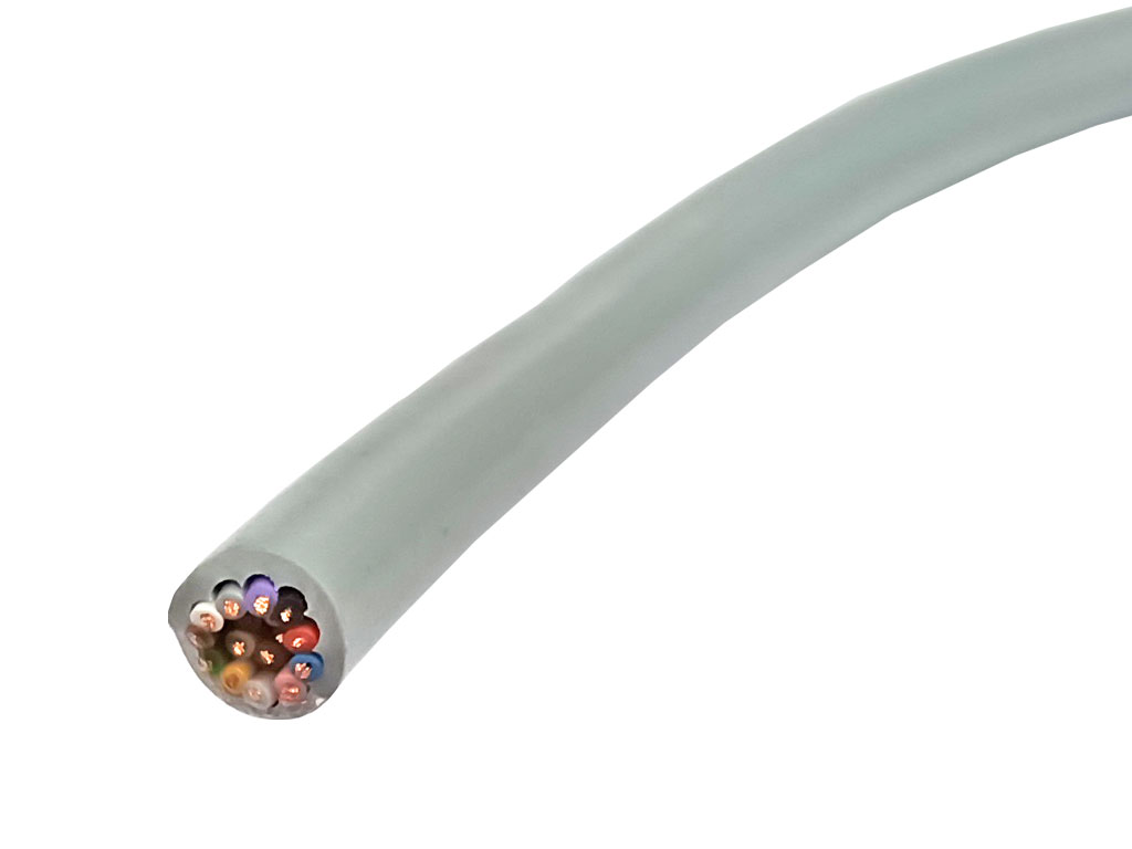 Kabel kulatý vícežilový, šedý, HELUKABEL 18011, LIYY 16 x 0.14mm2, Cu, nestíněný