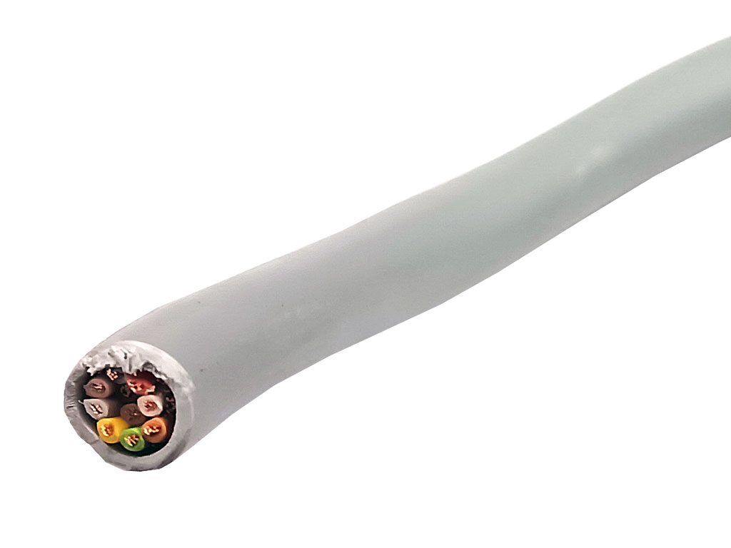 Kabel kulatý vícežilový, šedý, HELUKABEL 20035, LIYCY 10 x 0.25mm2, Cu, 1x stíněný