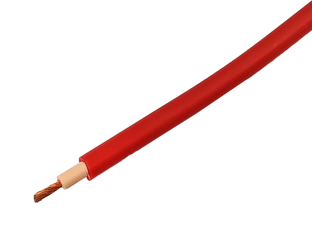 Kabel - metráž, TAS-C206-RED Cu licna / lanko 1 x 1 mm² - barva červená