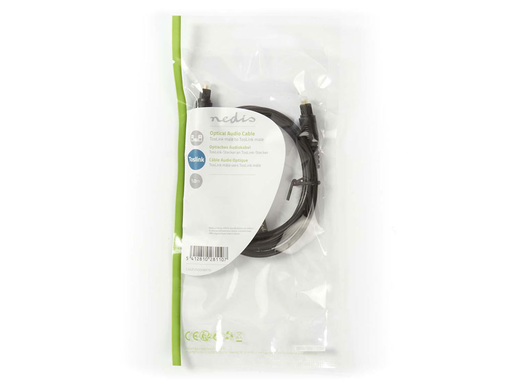 Kabel optický TOSLINK  1m Nedis CAGL25000BK10