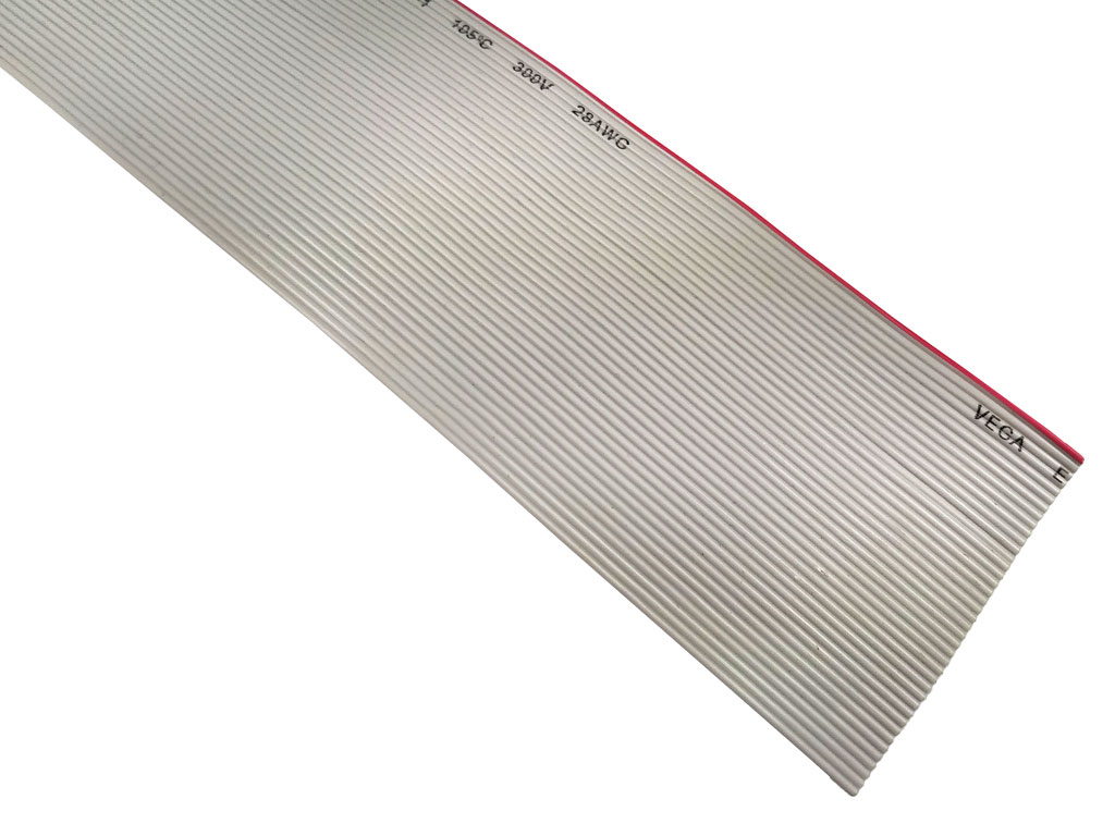 Kabel plochý vícežilový, šedý, 40x28AWG, Cu, nestíněný