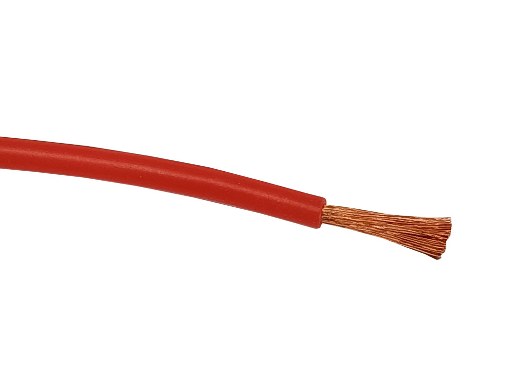 Kabel silikonový - metráž Cu licna / lanko 0.5mm², silikonová izolace, červený