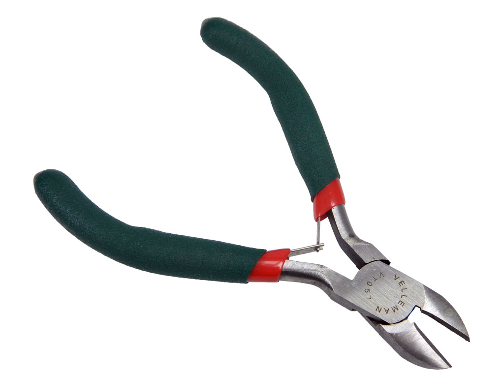 Kleště štípací, stranové, izolované s pružinou, pro měděný drát, 110mm VT057 Velleman