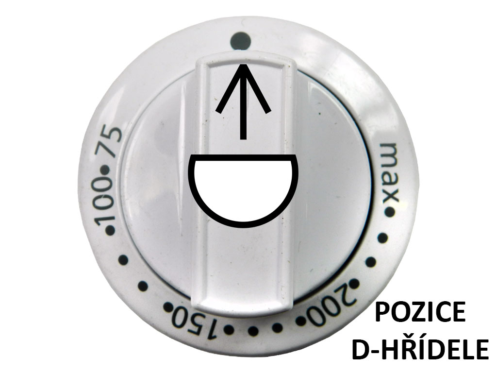 Knoflík ovládání termostatu trouby 250315427 ARCELIK / BEKO