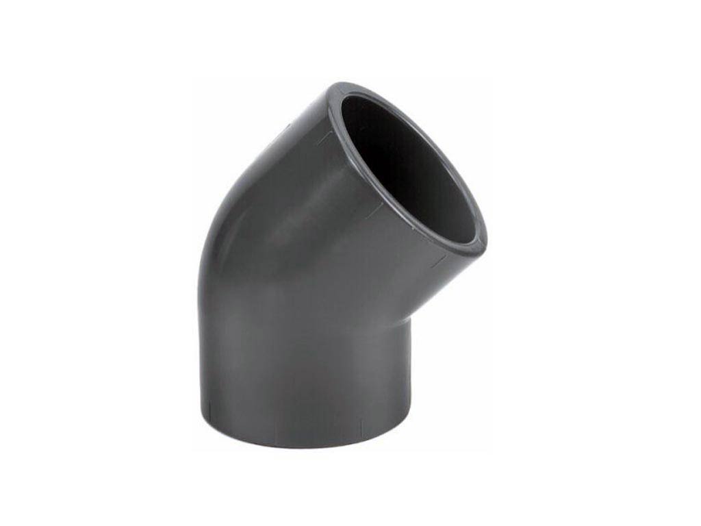Koleno 45° lepení/lepení, úhel 45°  PVC  200 mm