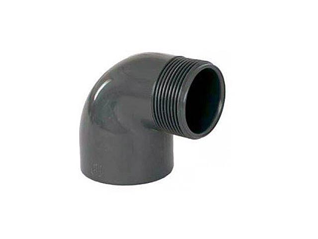 Koleno 90° lepení-vnější závit   PVC  50 mm x 11/2"