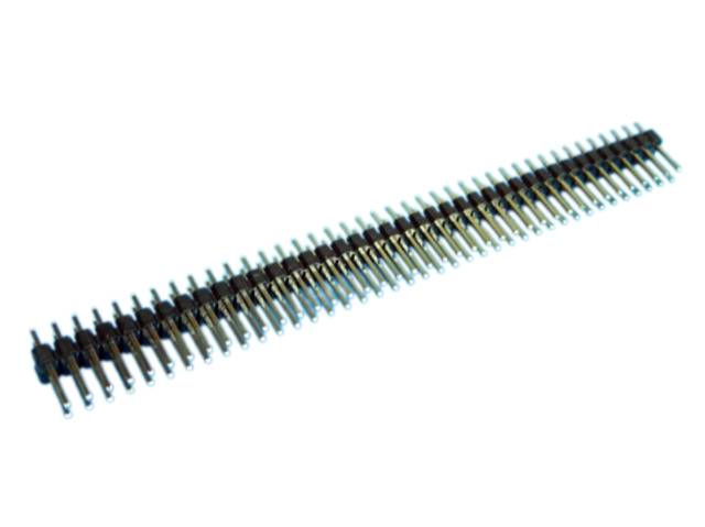 Kolíková lišta přímá, dvouřadá, 2x40 = 80 pin rozteč 2.54mm