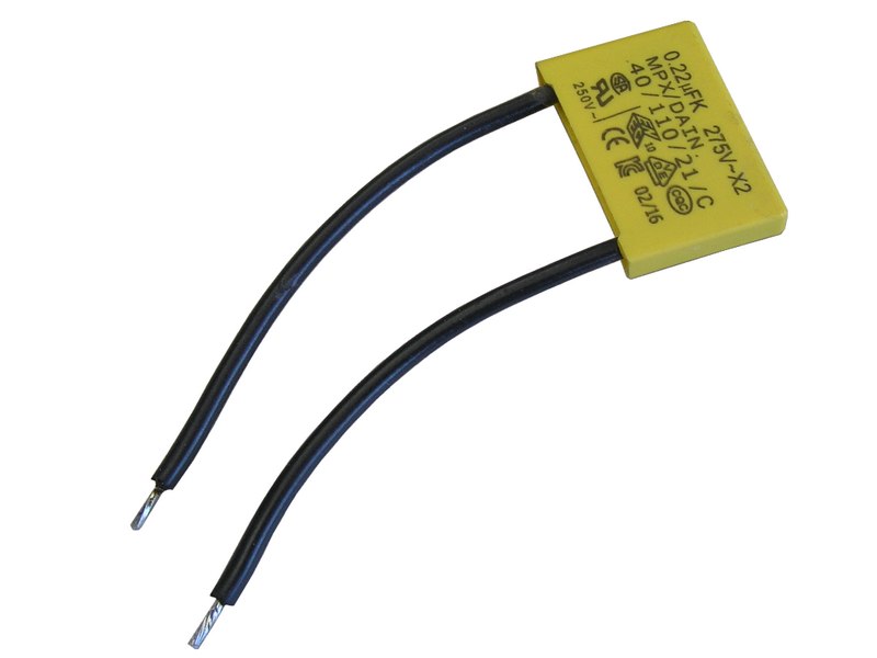 Kondenzátor IMP  0.33uF / 275V AC MKP X2 s vývody 65mm - odrušovací