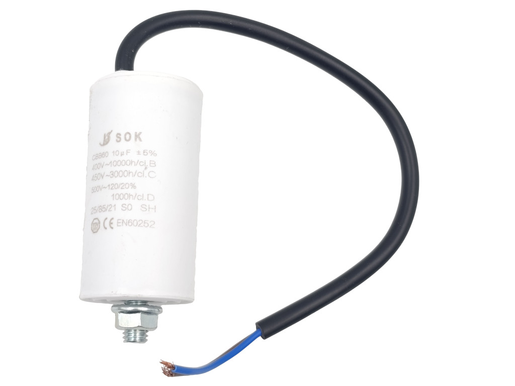 Kondenzátor rozběhový 10uF - kabel TC886HS