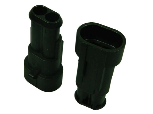 Konektor AMP Superseal 1,5 SRS se zámkem 2 PIN SRS1,5/M02 0282104-1 