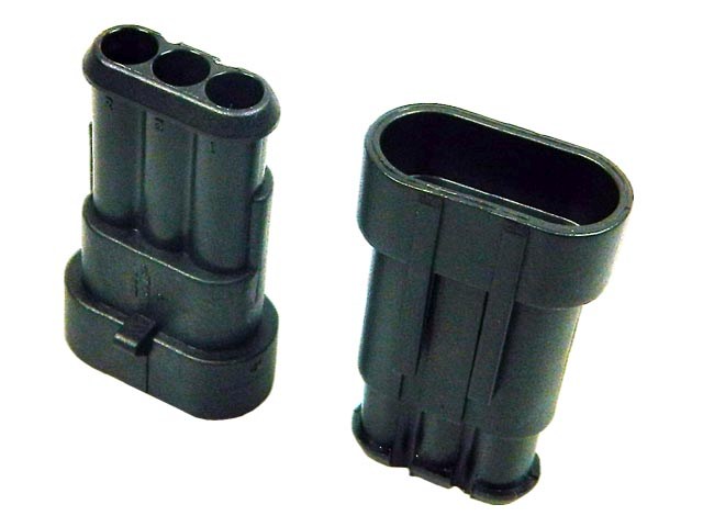 Konektor AMP Superseal 1,5 SRS se zámkem 3 PIN SRS1,5/M03 0282105-1 