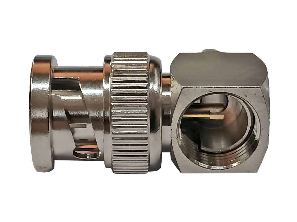 Konektor BNC úhlový 90°C krimpovací na kabel RG58 - samec