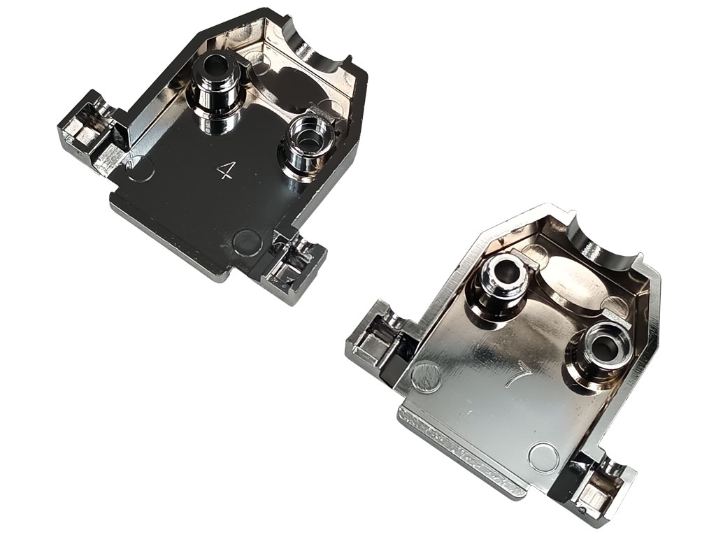 Konektor CANNON 15 / 26 pin - krytka plastová pokovená, stíněná, dlouhé šrouby