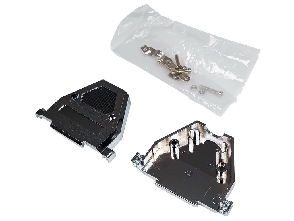 Konektor CANNON 37 / 62 pin - krytka plastová pokovená, stíněná