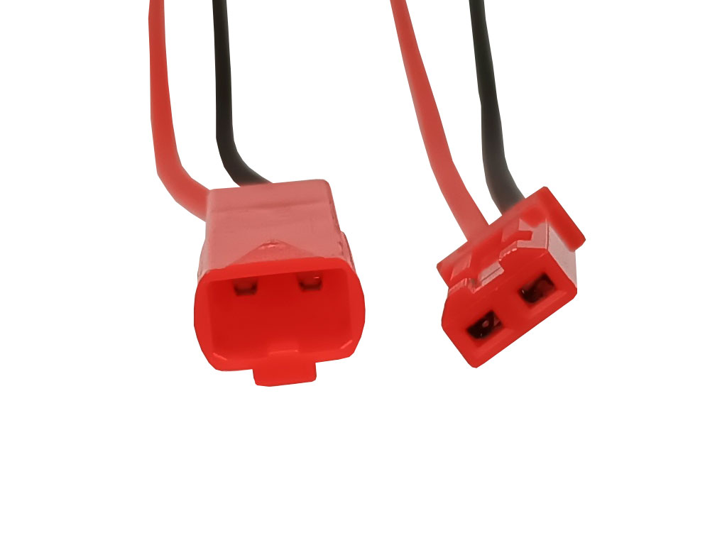 Konektor JST 2  s kabelem, 2 PIN, 1 pár zástrčka + zásuvka