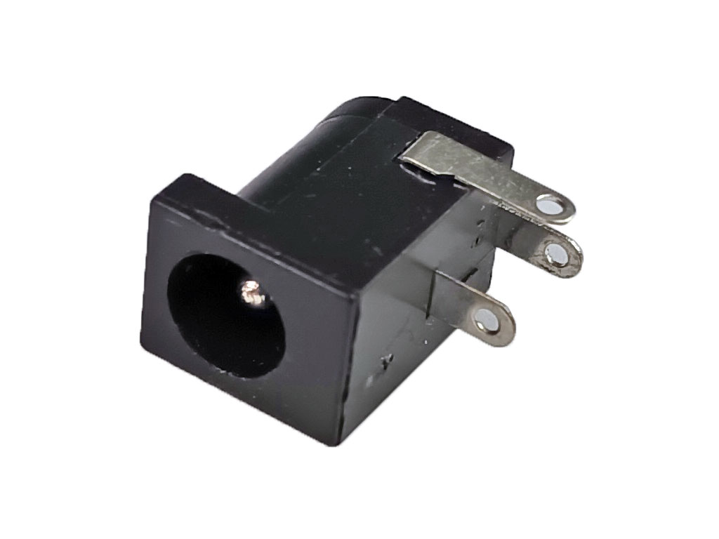 Konektor napájecí 5.5 x 2.1mm - do panelu, úhlová 90°, pájecí