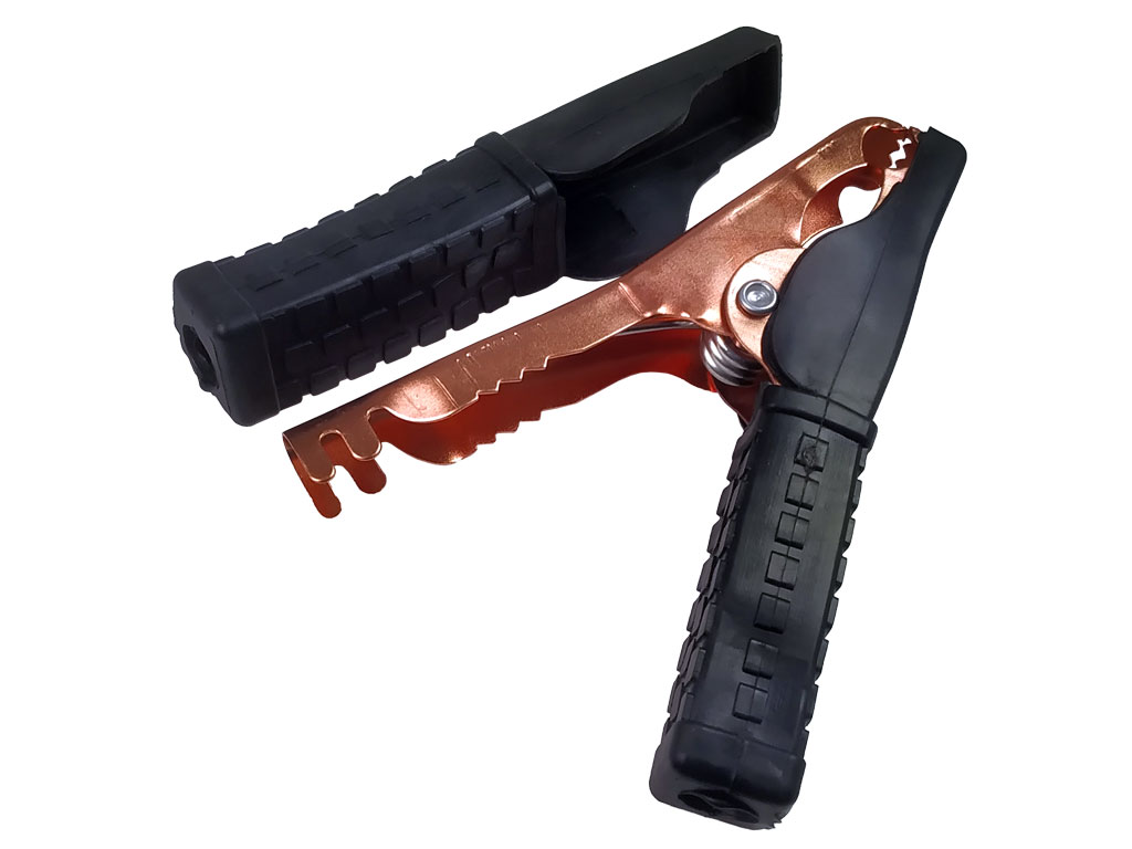 Krokosvorka pro autobaterie, Imax. 100A, izolovaná, 110mm, černá