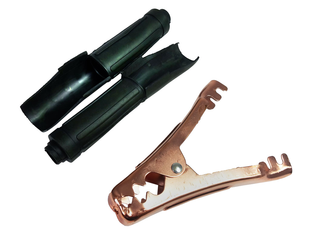 Krokosvorka pro autobaterie, Imax. 500A, izolovaná, 165mm, černá