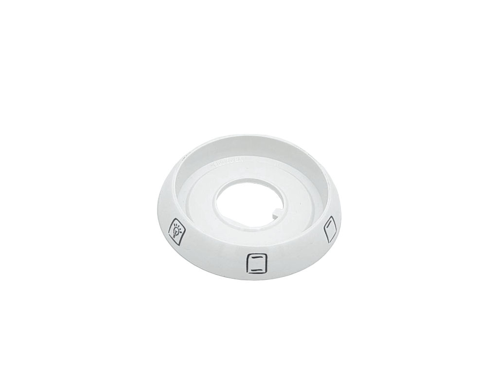 Kroužek přepínače funkcí trouby pod knoflik na sporák Mora, Gorenje 850437, 148295, bílý 