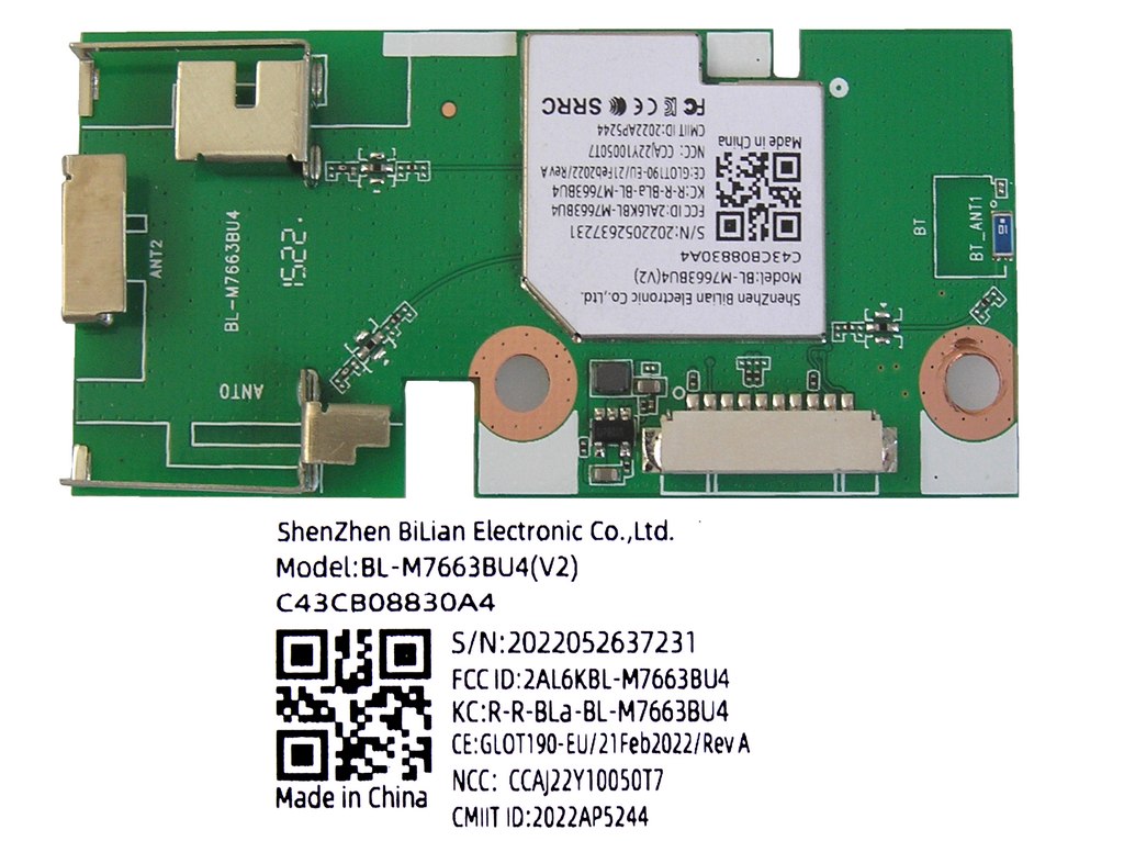 LCD LED modul WiFi BL-M7663BU4 / network-WIFI module BL-M7663BU4