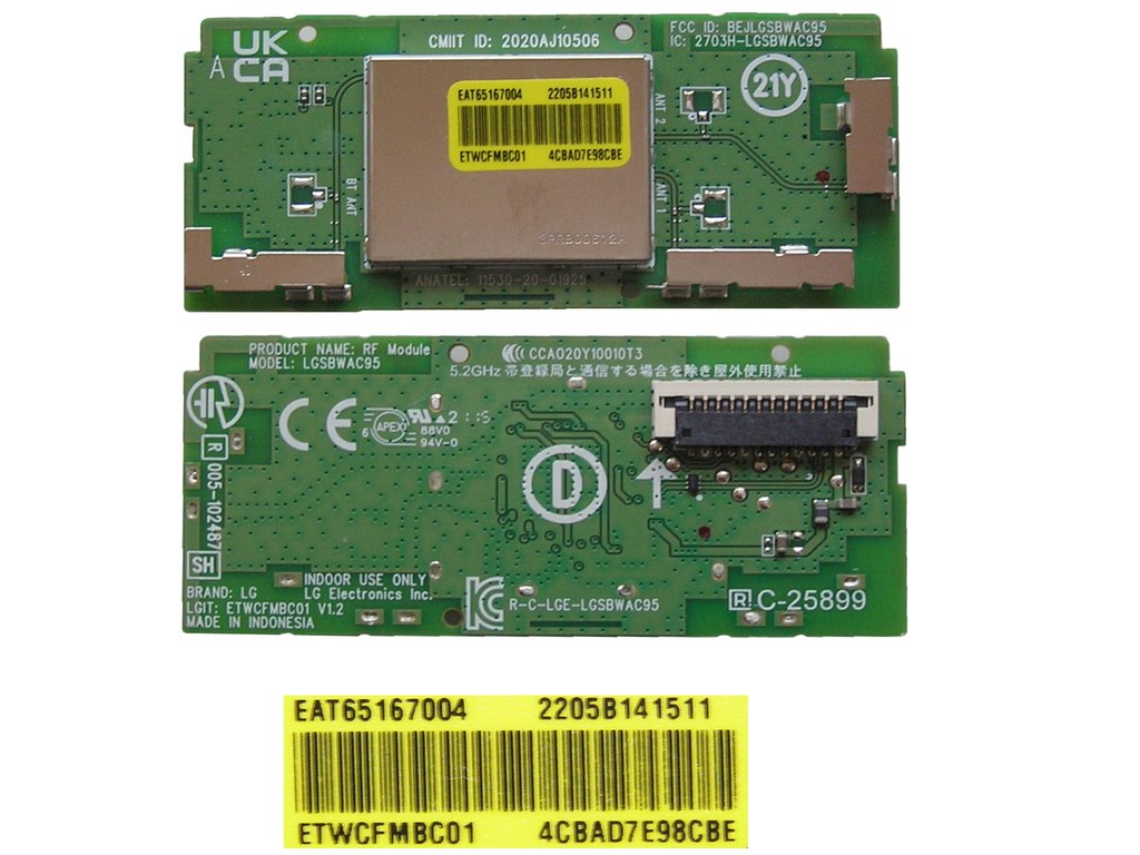 LCD LED modul WiFi LG EAT65167004 / LG - network-WIFI module ETWCFMBC01 / LGSABWAC95