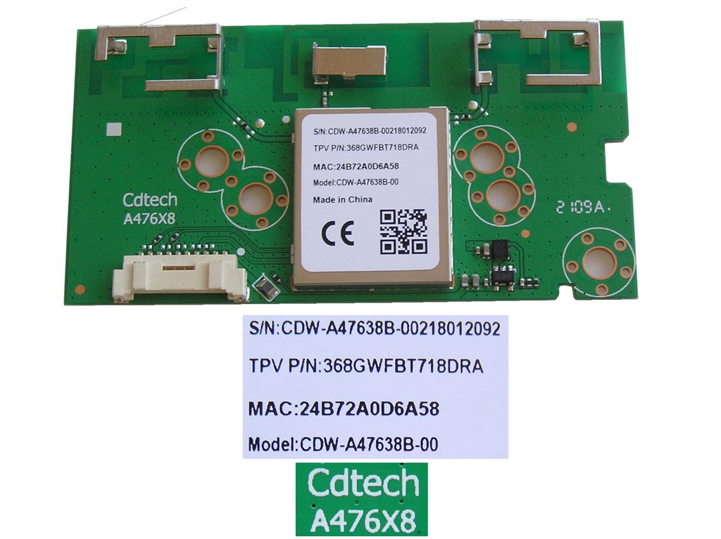 LCD LED modul WiFi  Philips CDW-A47638B-00 / Philips - network-WIFI module A47638 / 368GWFBT718DRA / 996592100023