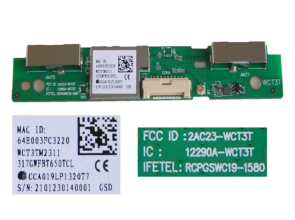 LCD LED modul WiFi  Philips RCPGSWC19-1580 / Philips - network-WIFI module WCT3TM2311 / 317GWFBT650TCL / 996597001247