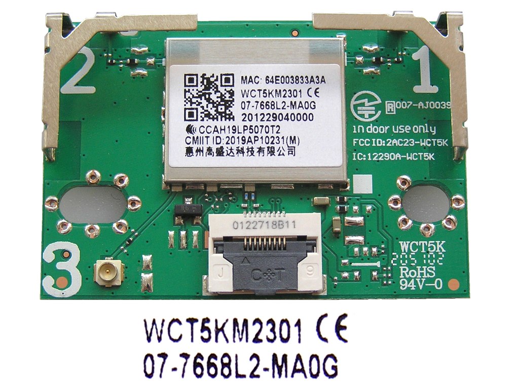LCD LED modul WiFi  TCL 07-7668L2-MA0G / TCL - network-WIFI module WCT5KM2301