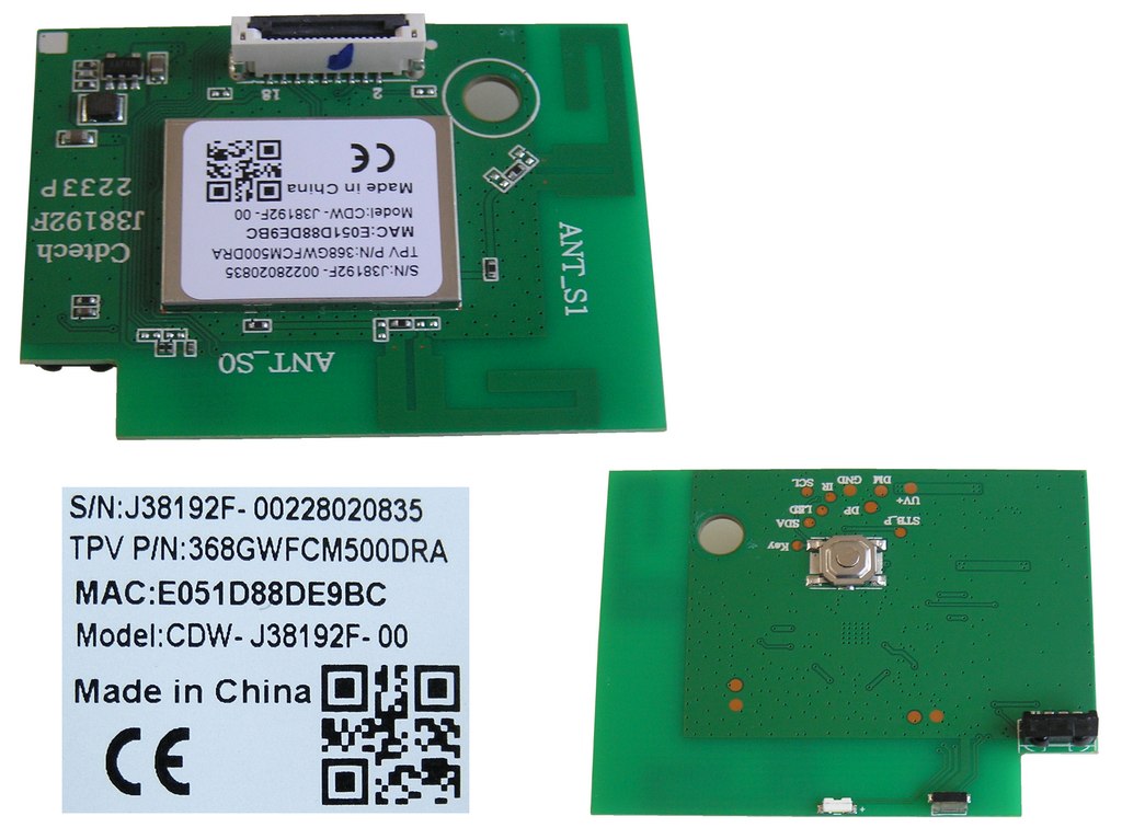 LCD LED modul ovládání a WiFi  Philips J38192F / Philips - network-WIFI module 368GWFCM500DRA / CDW-J38192F / 996592202688