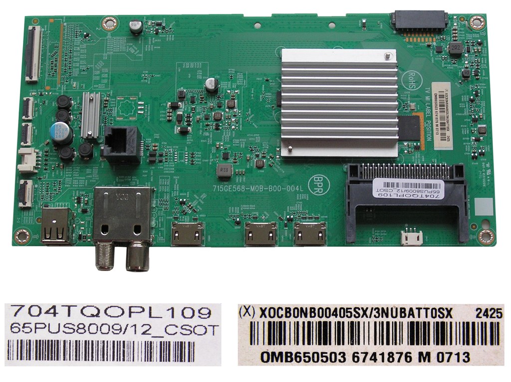 LCD LED modul základní deska Philips 65PUS8009/12   X0CB0NB00405SX/3NUBATT0SX / Main board assy 715GE568-M0B-B00-004L / 704TQOPL109