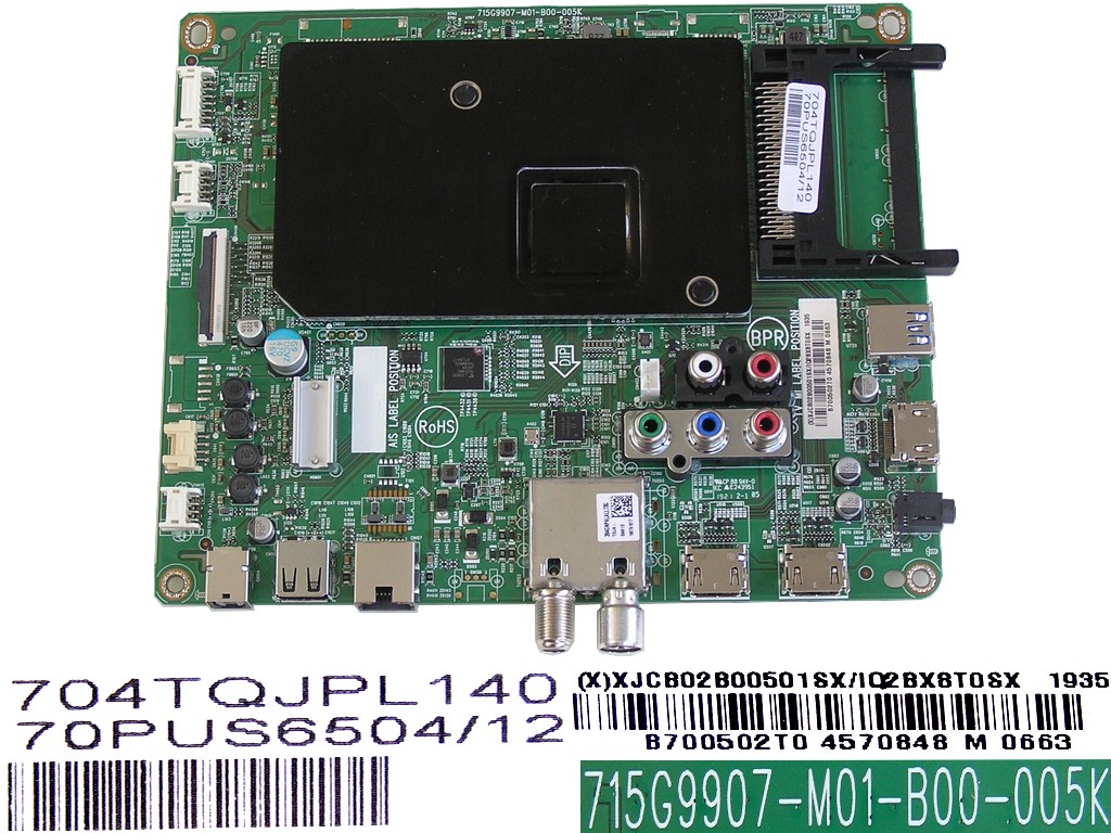 LCD LED modul základní deska Philips XJCB02B00501SX/IQ2BX8T0SX / XJCB02B00502SX/IQ2BX8T0SX  / Main board assy 715G9907-M01-B00-005K / 704TQJPL140