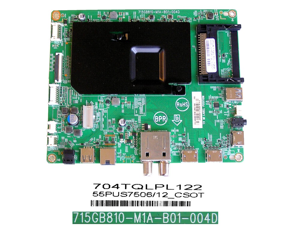LCD LED modul základní deska Philips XLCB0NB00102SX/LNFBX1T0SX/ XLCB0NB00100SX/KNTBA2T0SX / Main board assy 715GB810-M1A-B01-004D/ 715GB810-M01-B00-004D  / 704TQLPL122