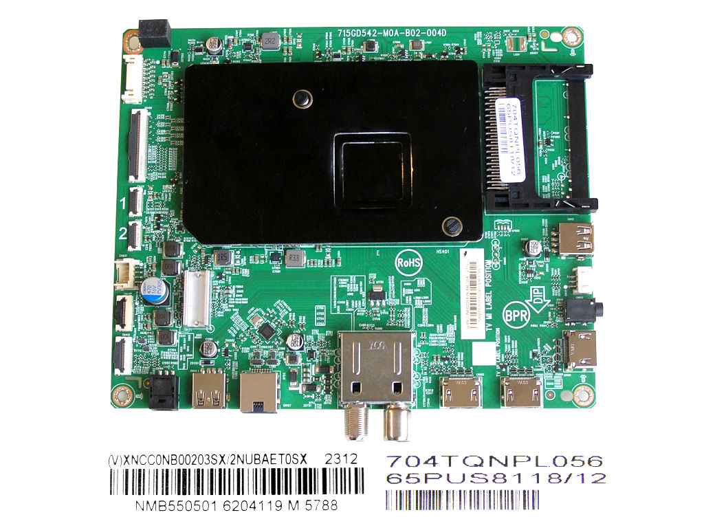 LCD LED modul základní deska Philips XNCC0NB00203SX/2NUBAET0SX /  Main board assy 715GD542-M0A-B02-004D / 704TQNPL056