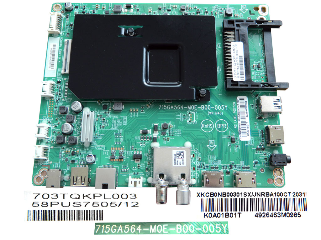 LCD LED modul základní deska XKCB0NB00301SX/K0A01B01T / XKCB0NB00301SX/JNRBA100CT / Main board assy 715GA564-M0E-B00-005Y / 715GA564-M01-B00-005Y / 703TQKPL003 
