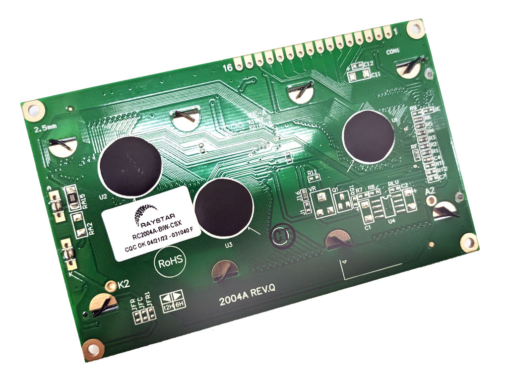 LCD displej 20x4, alfanumerický, STN negative, RC2004A-BIW-CSX