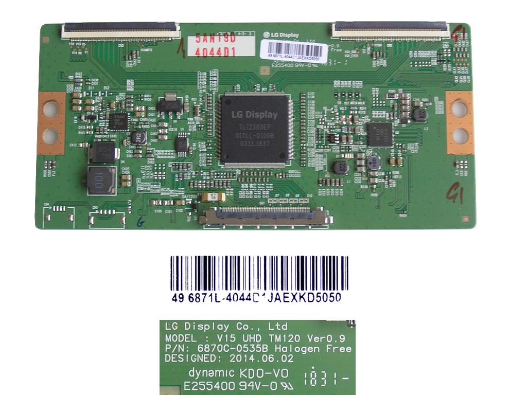 LCD modul T-CON  6870C-0535B / T-Con board 6871L-4044D / V15 UHD TM120 Ver0.9