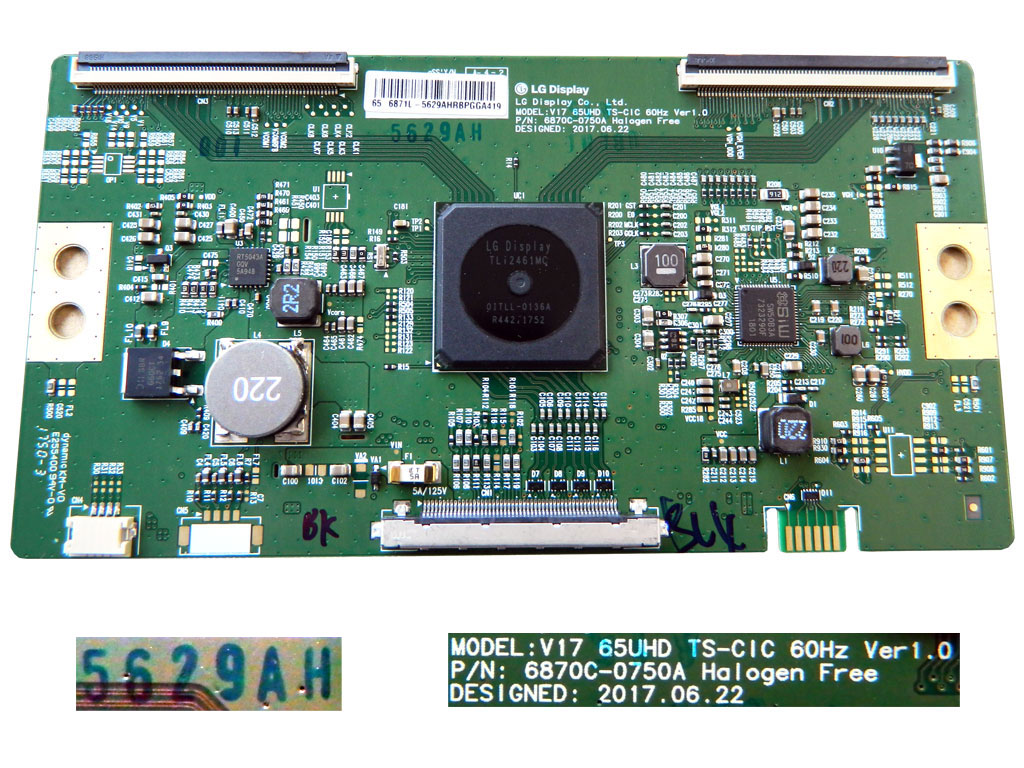 LCD modul T-CON  6871L-5629A / T-con board 6870C-0750A / V17 65UHD 60Hz Ver1.0