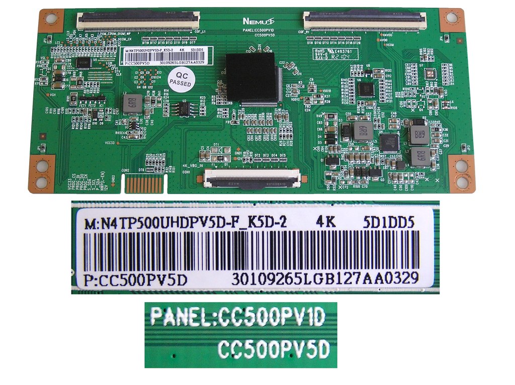 LCD modul T-CON  CC500PV5D / TCON board 30109265 / N4TP500UHDPV5D-F_K5D-2