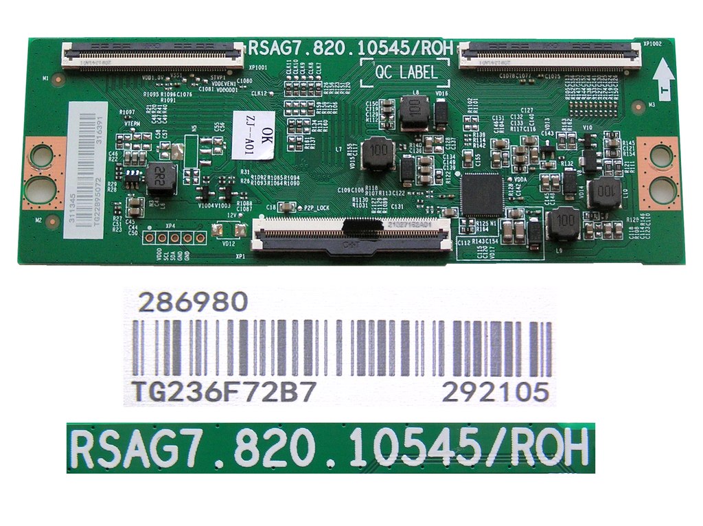 LCD modul T-CON RSAG7.820.10545/ROH /  TCON board T286980 / 292105 / RSAG7-820-10545