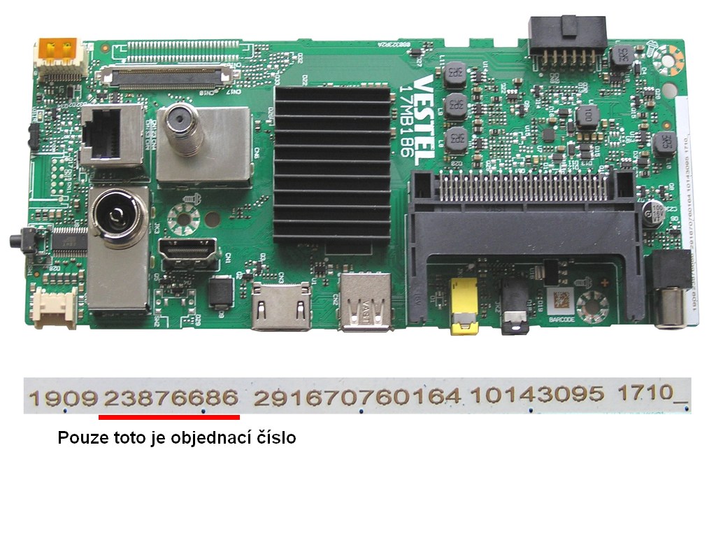 LCD modul základní deska 17MB186 / Main board 23876686 JVC LT-32VAF3335
