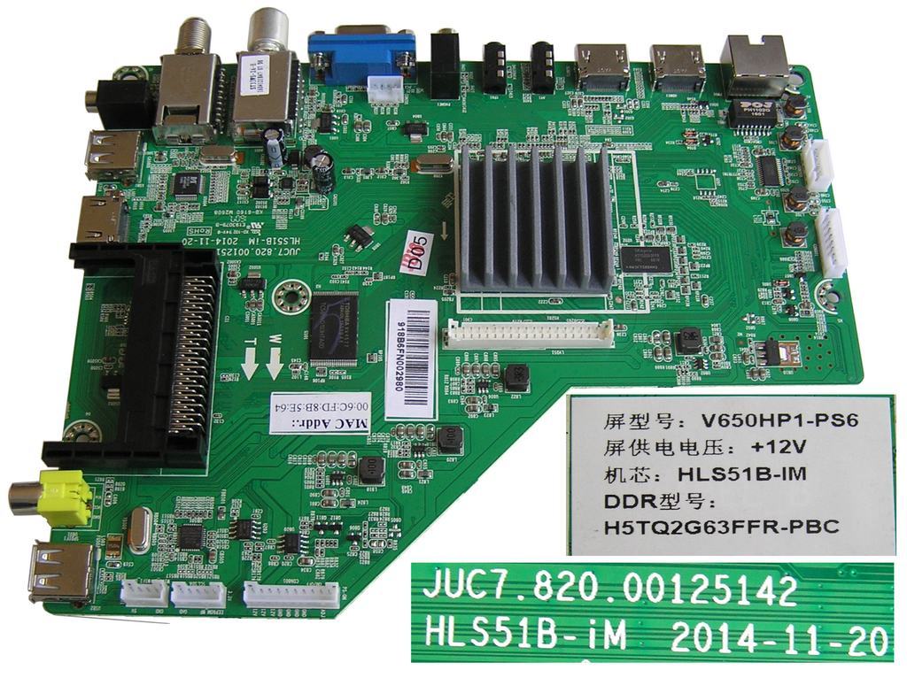 LCD modul základní deska Changhong LED65D2500ISX  / main board V650HP1-PS6 / HLS51B-IM