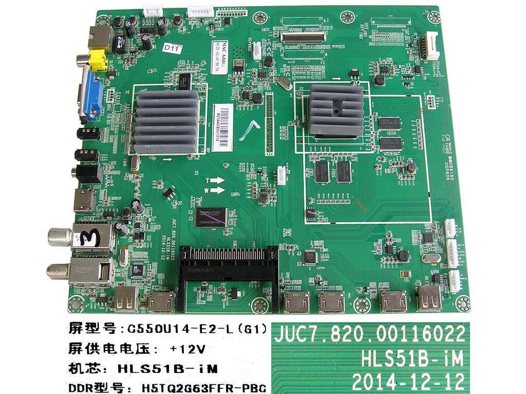LCD modul základní deska Changhong UHD55C5500ISX  / main board C550U14-E2-L(G1) / JUC7.820.00116022 / HLS51B-iM