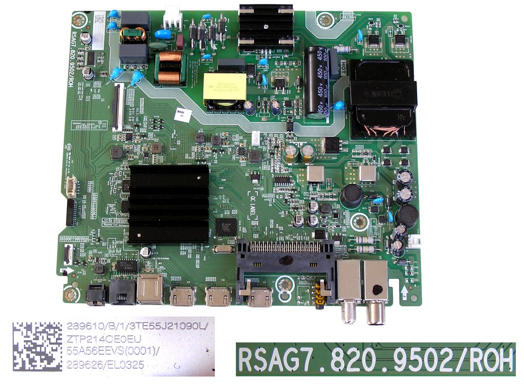LCD modul základní deska Hisense 55A7100F / main board 55A56EEVS (0001) / RSAG7.820.9502/ROH / 289610 / T289610 