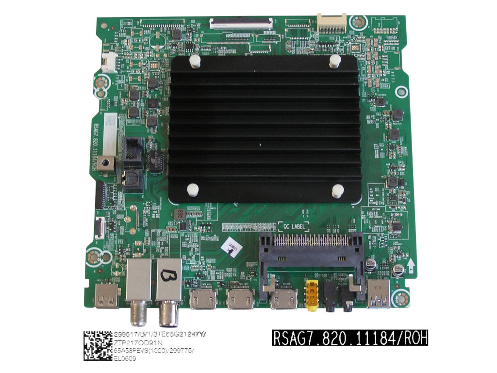 LCD modul základní deska Hisense 65A66G / main board 65A53FEVS / RSAG7.820.11184/ROH / 299517 / T294203 