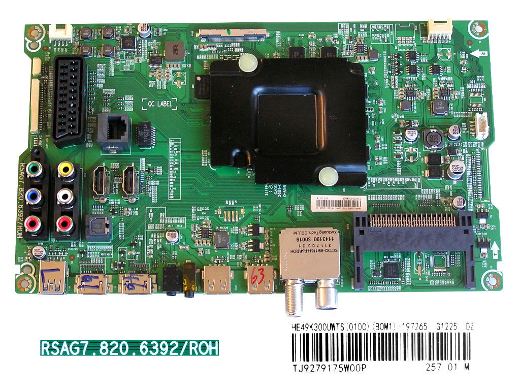 LCD modul základní deska Hisense H49MEC3050 / main board HE49K300UWTS  / RSAG7.820.6392/ROH / 197265 / T194165