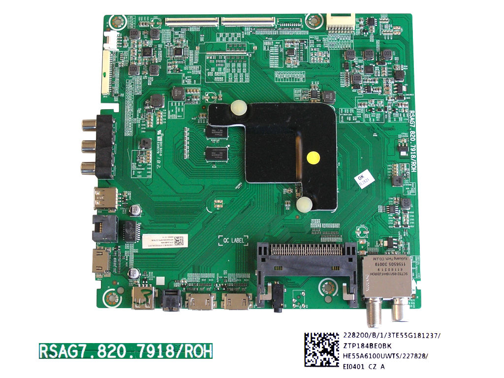LCD modul základní deska Hisense H55AE6000/ main board HE55A6100UWTS/ HE43A6100UWTS / RSAG7.820.7918/ROH / 228200 / T239455