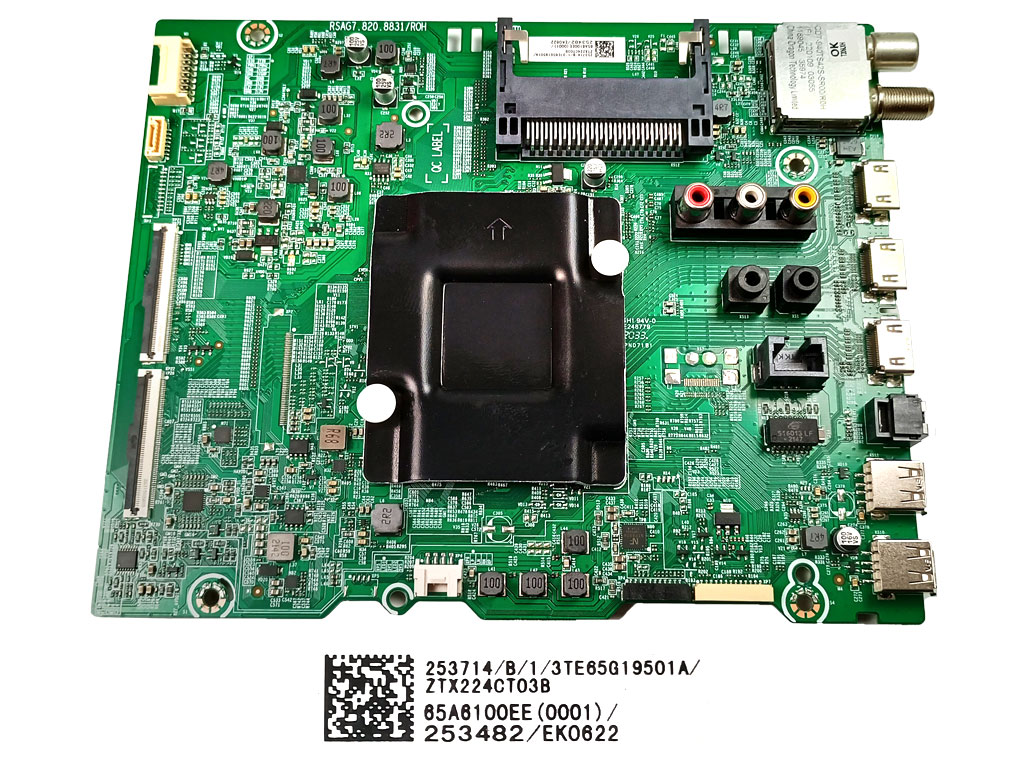 LCD modul základní deska Hisense H65A61 / main board 65A6101EE(0001) / RSAG7.820.8831/ROH / 253714/B/1 / 3TE65G19501A / HT253714